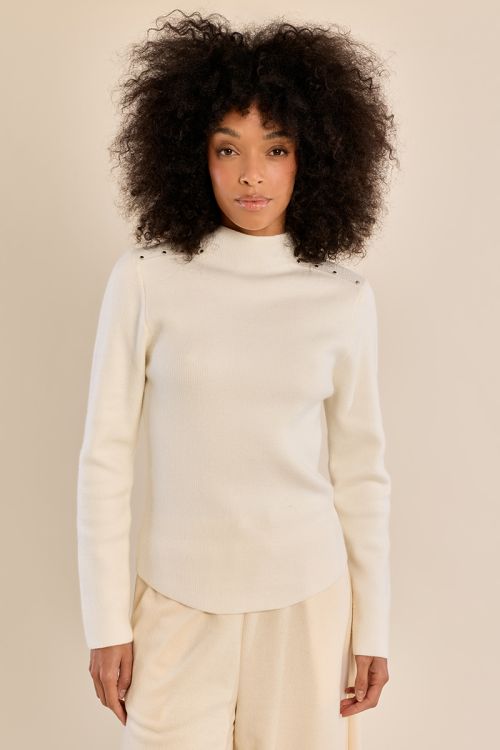 Straight sweater in fine knit