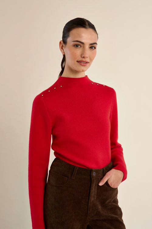 Straight sweater in fine knit