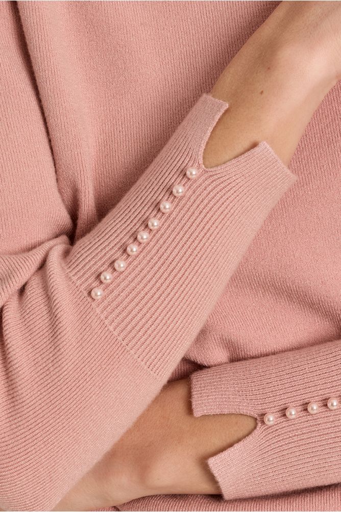 Jersey de manga larga detalle abalorios