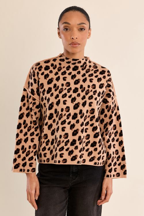 Wide sweater, leopard