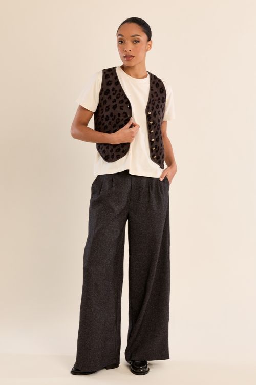 Knitted jacket, leopard