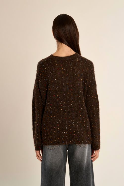 Pull en maille, à perles