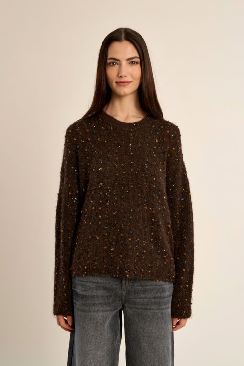 Pull en maille, à perles