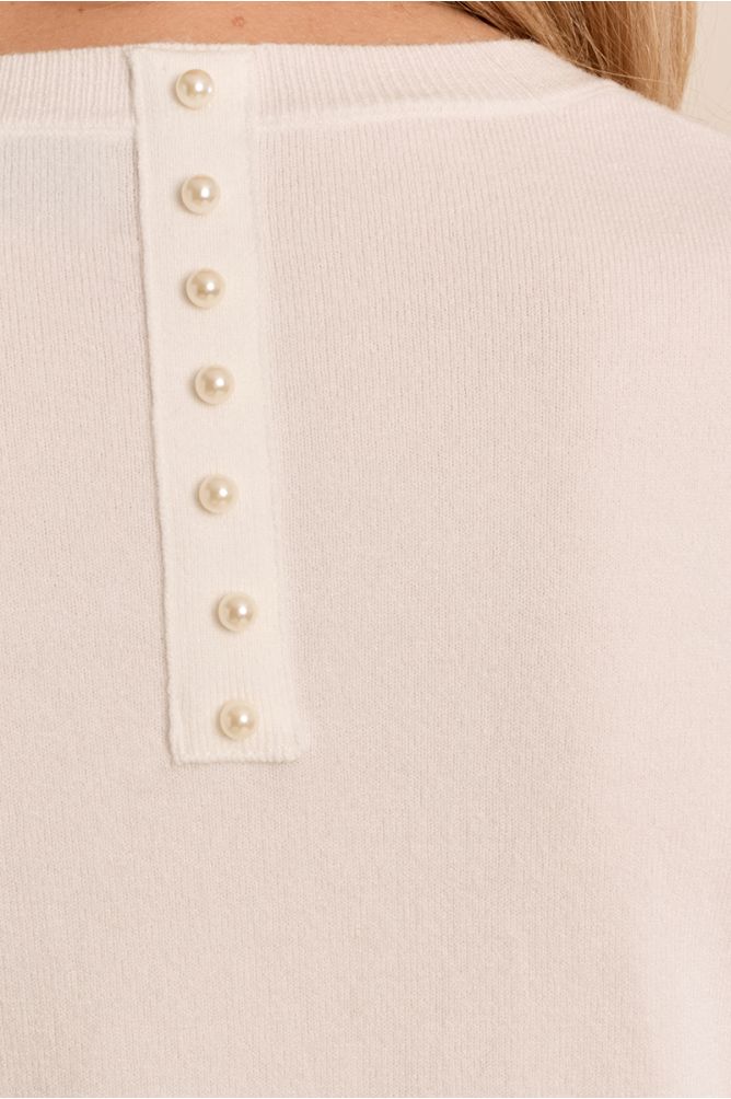 Jersey de manga larga detalle abalorios