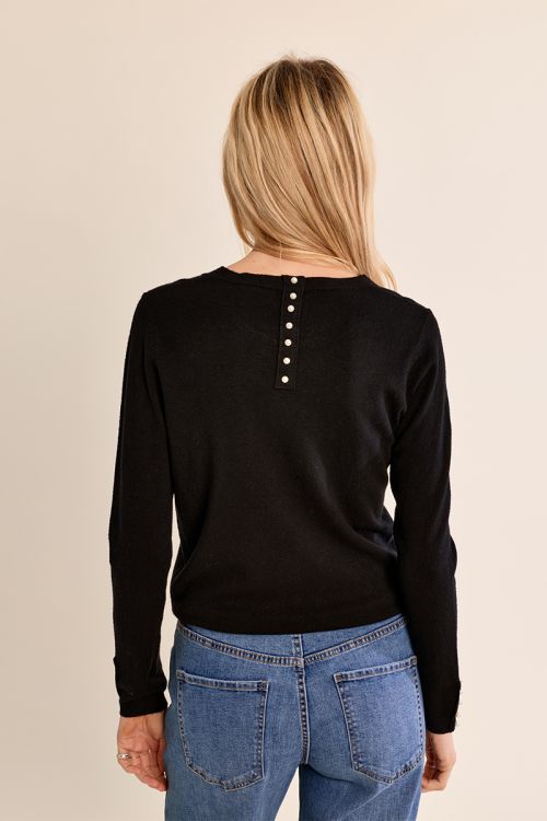 Jersey de manga larga detalle abalorios