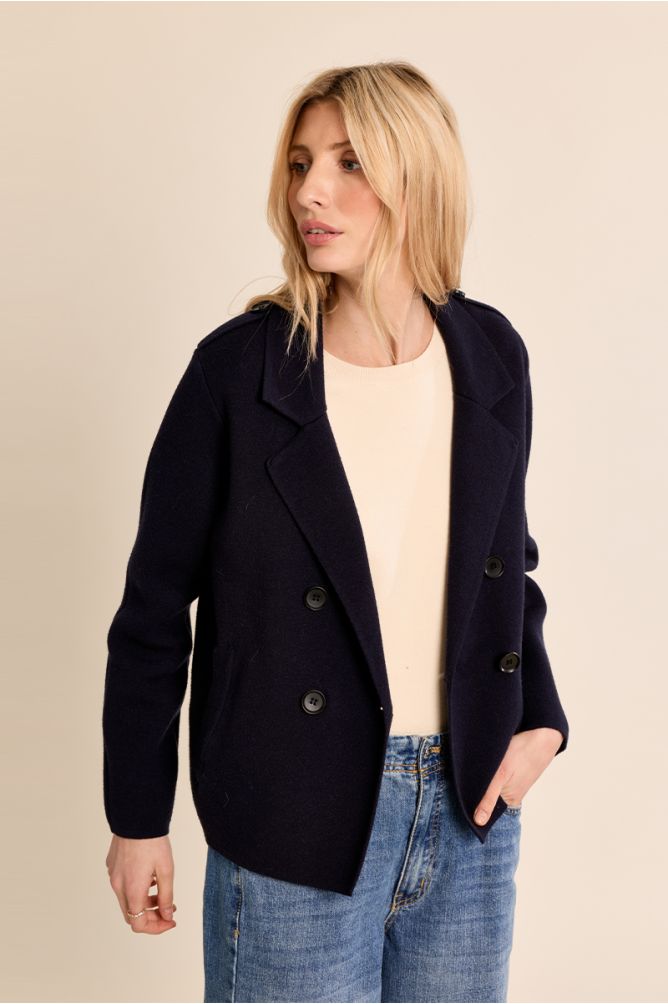 Manteau blazer, court