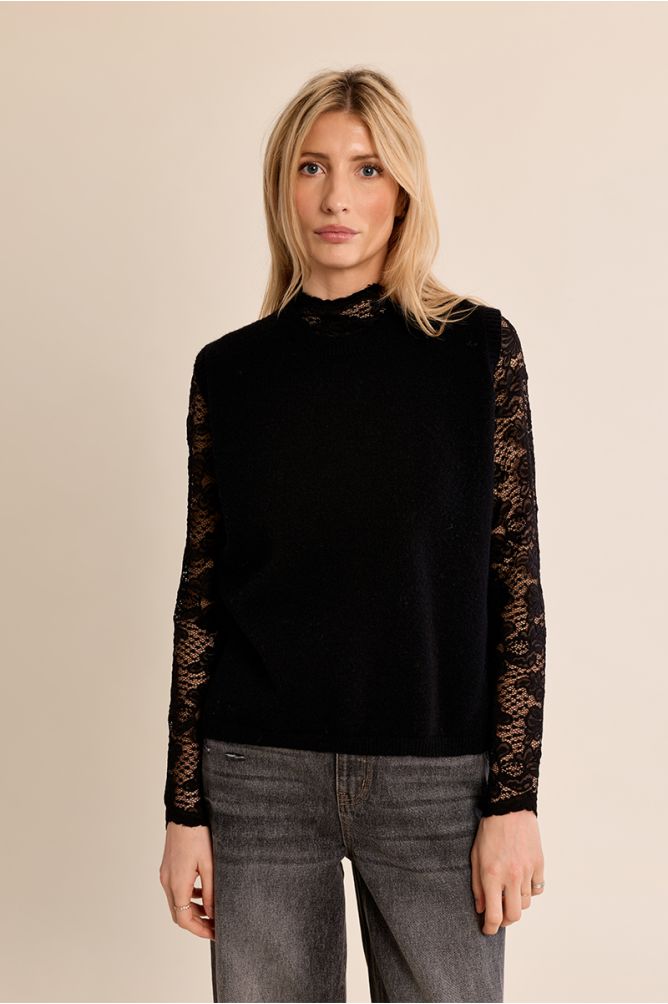 Pull sans manches, dos nu
