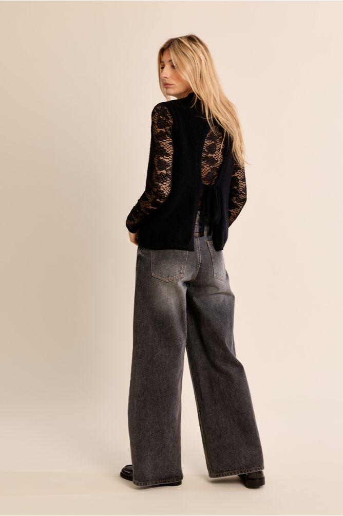 Pull sans manches, dos nu