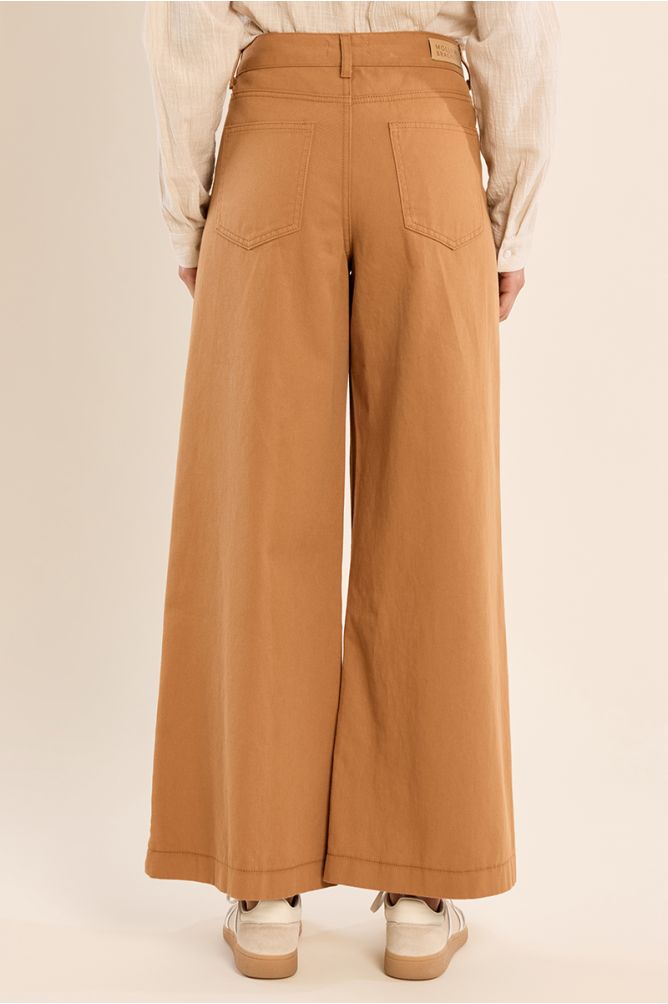 Pantalon large, en coton