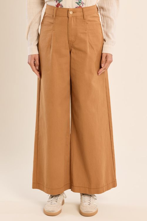 Wide-leg trousers, made of cotton