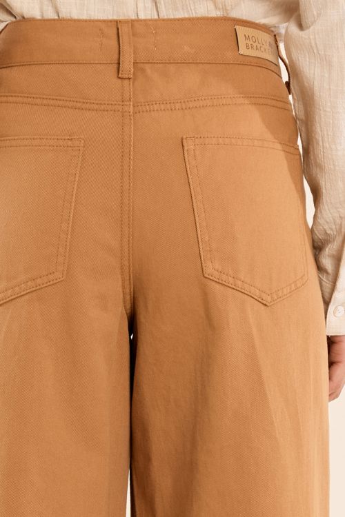 Pantalon large, en coton