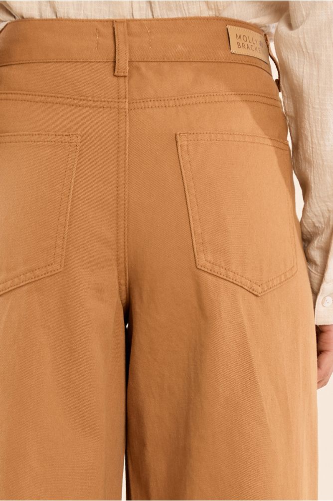 Pantalon large, en coton