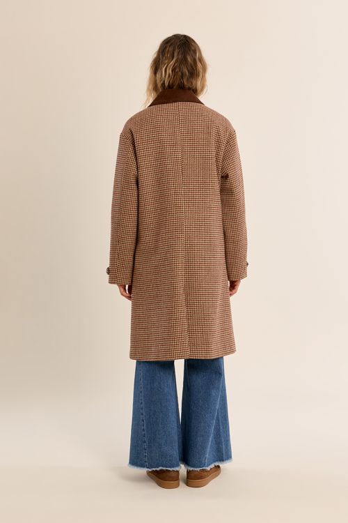 Trench-coat pied-de-poule