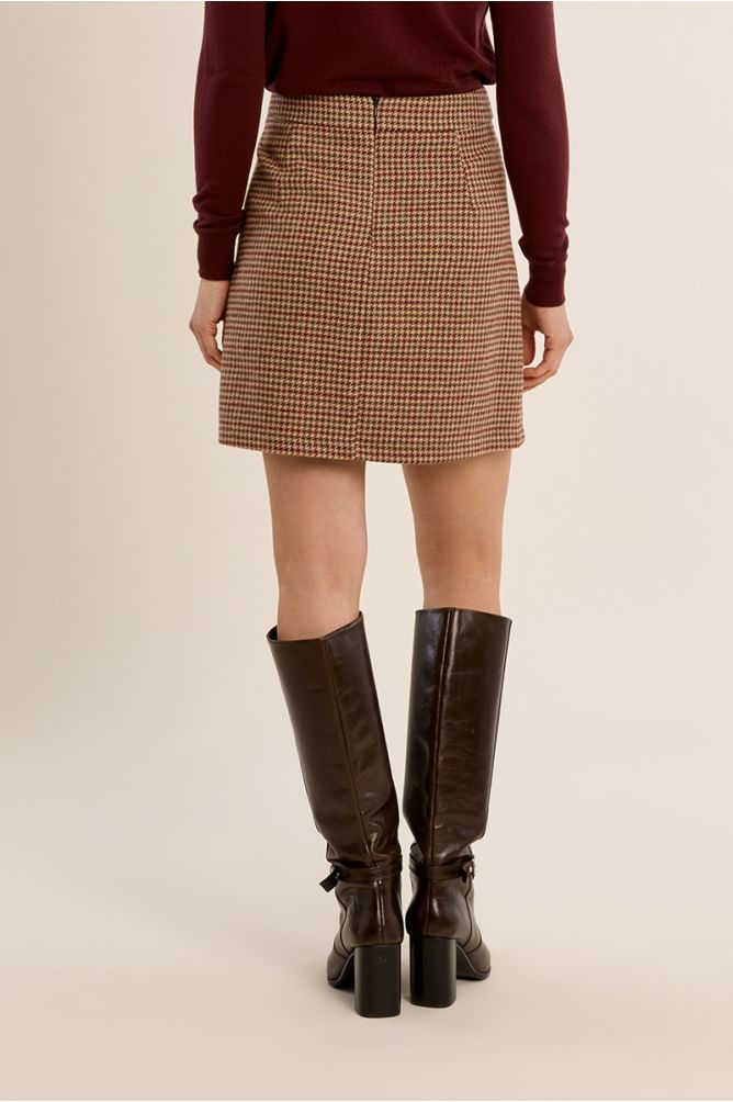 Houndstooth mini skirt