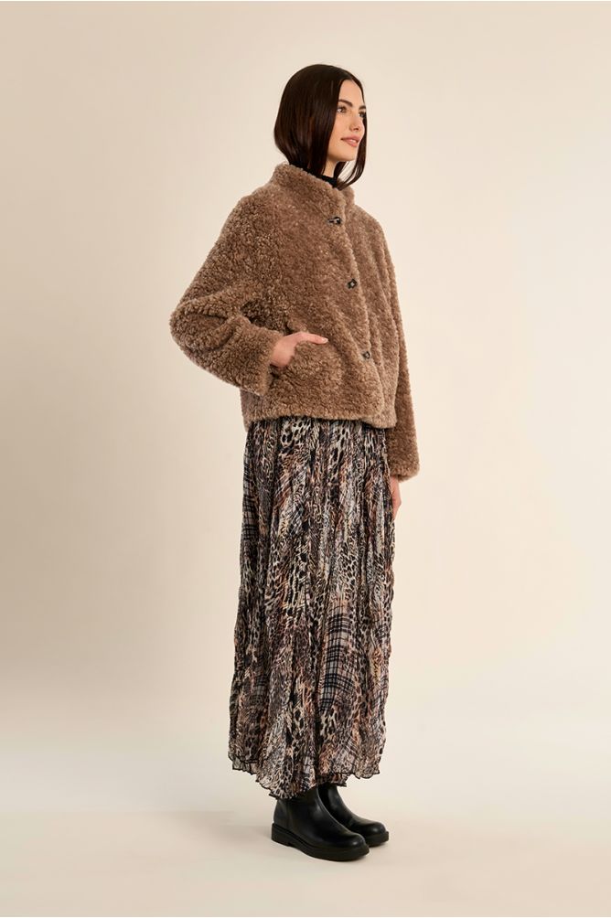 Veste courte imitation mouton