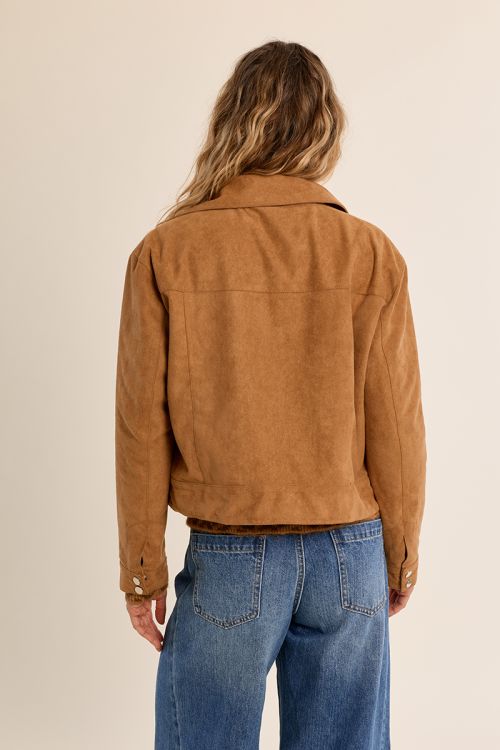 Chaqueta de manga larga efecto ante