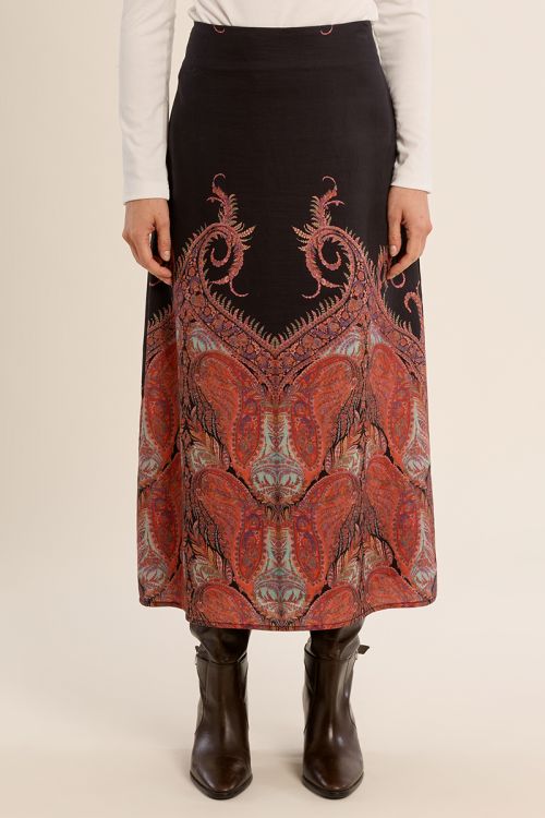 Jupe taille haute, imprimée