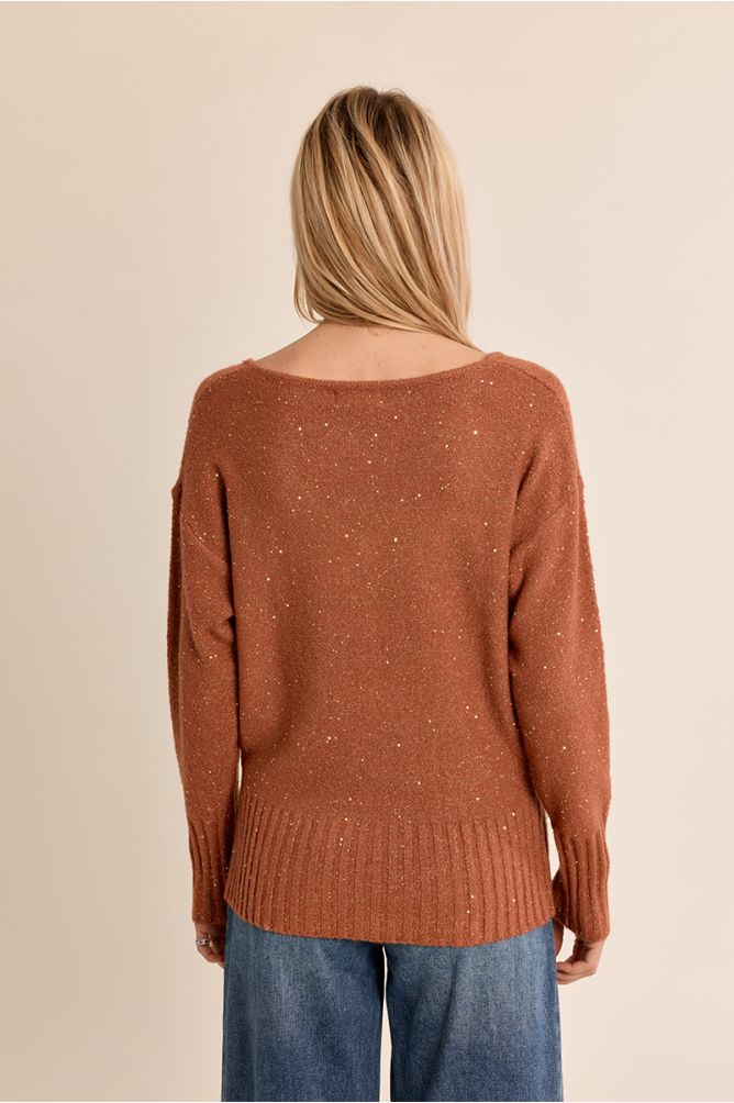 Jersey de manga larga detalles brillantes