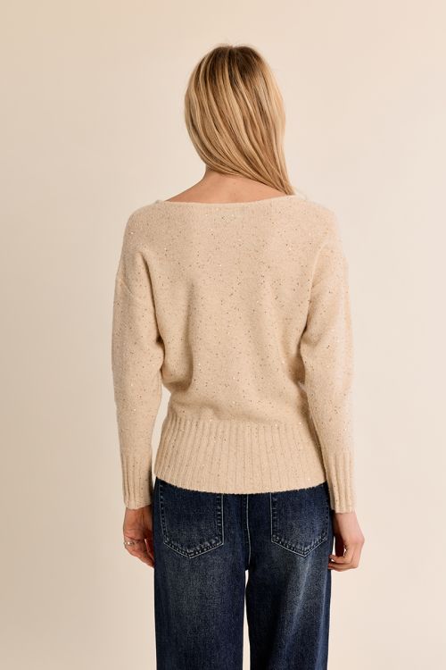 Thin sweater, embellished with sequins
