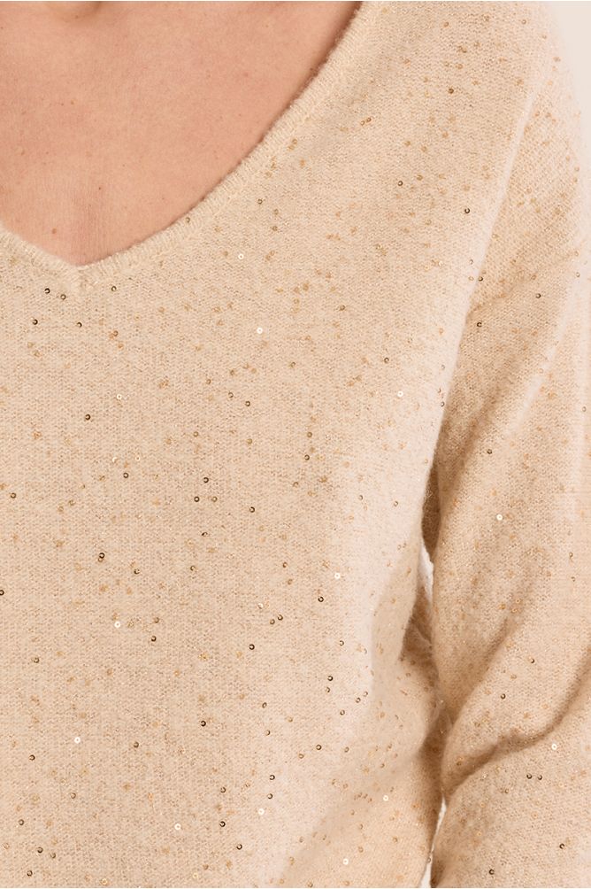 Thin sweater, embellished with sequins