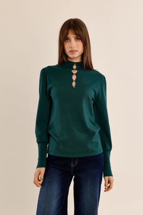 Fancy neckline sweater