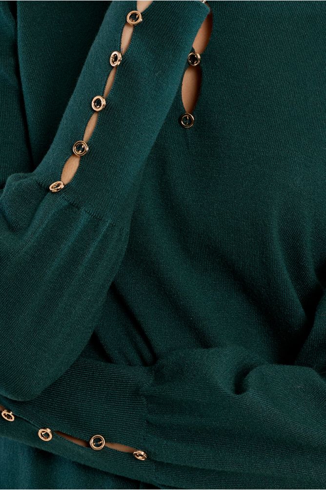 Pull décolleté fantaisie