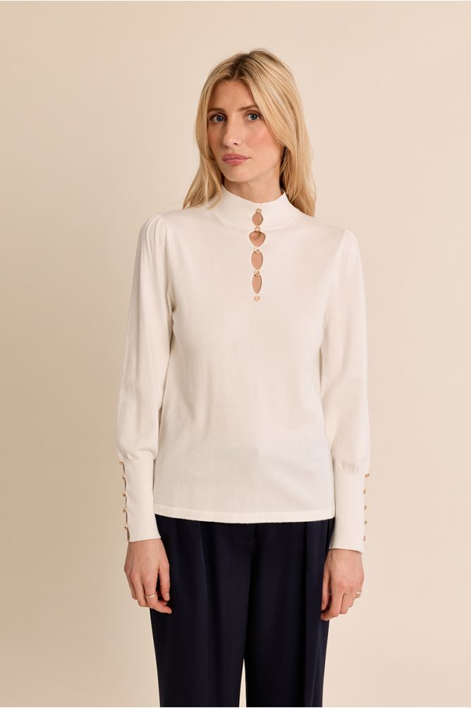 Fancy neckline sweater