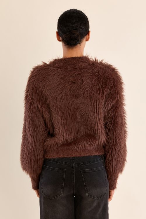 Straight, fluffy sweater