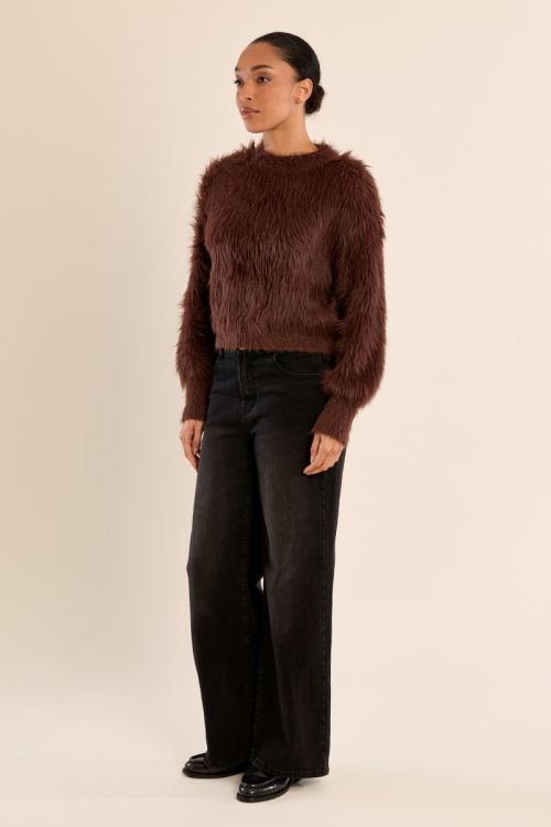 Straight, fluffy sweater