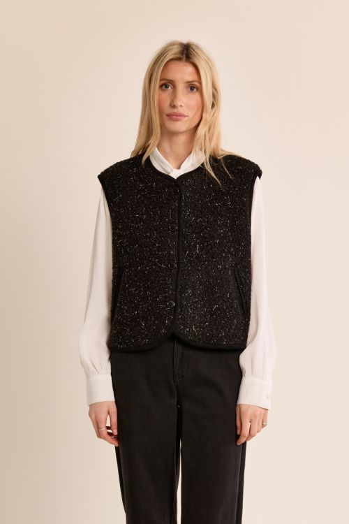 Veste texturée, sans manches