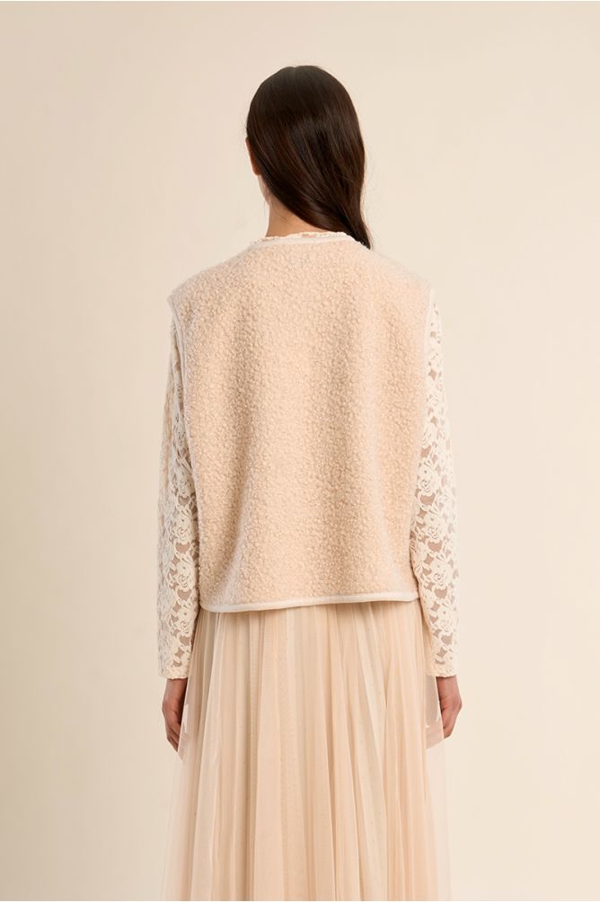 Veste texturée, sans manches
