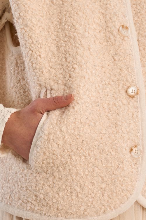 Veste texturée, sans manches