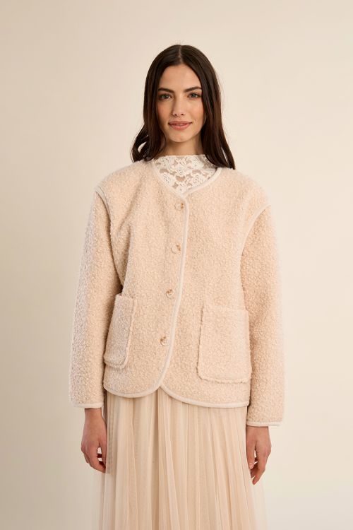 Chaqueta de manga larga de borreguito