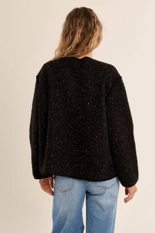 Textured jacket, with buttons