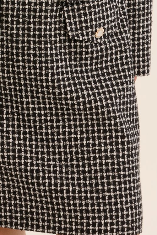 Tweed skirt, high waist
