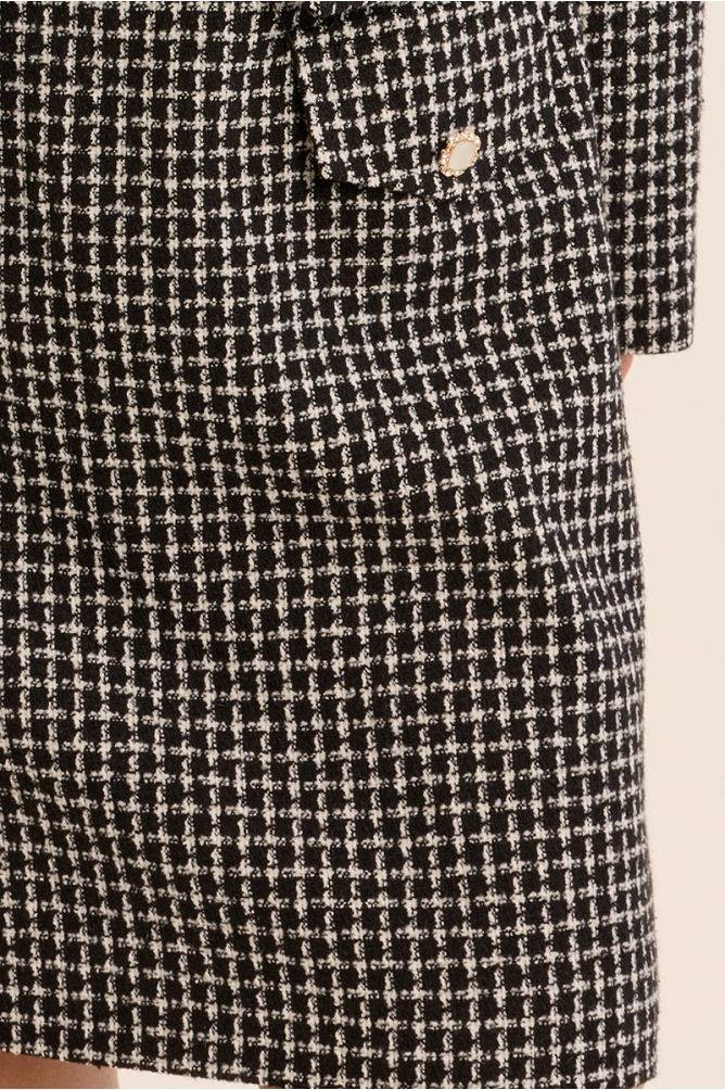 Tweed skirt, high waist