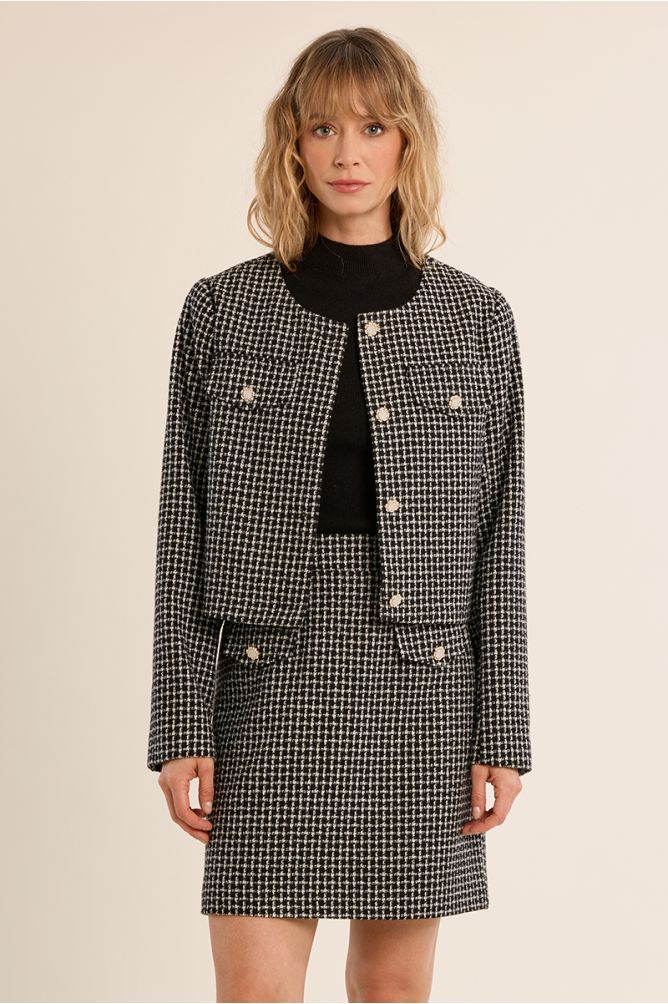 Veste en tweed, boutonnée
