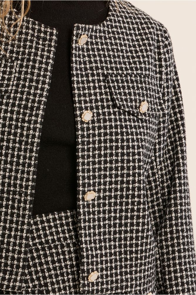 Tweed jacket, buttoned