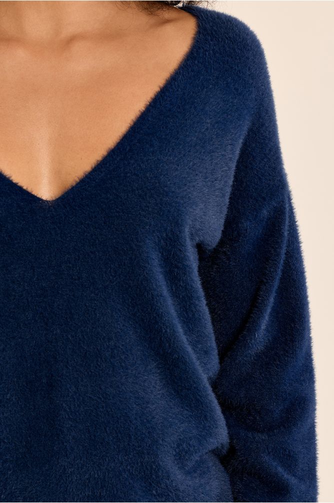 Jersey de manga larga cuello en V
