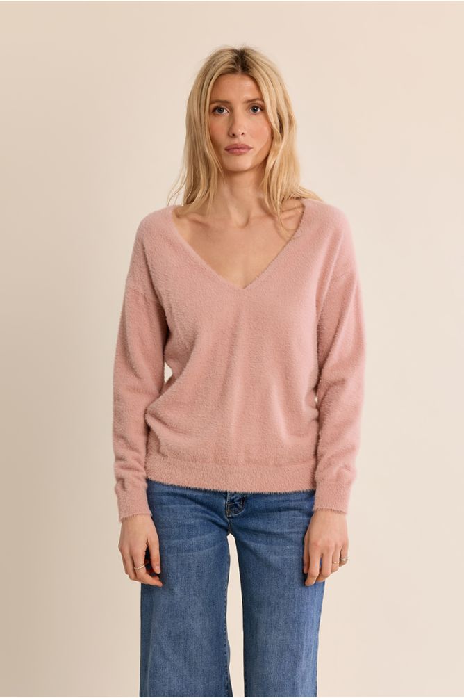 Jersey de manga larga cuello en V
