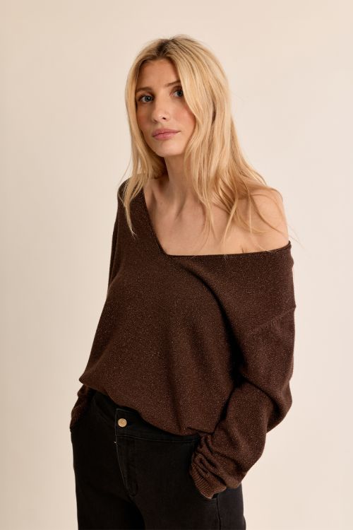 Jersey de manga larga cuello en V