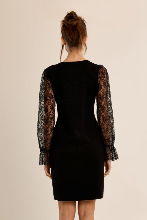 Lace sleeve dress