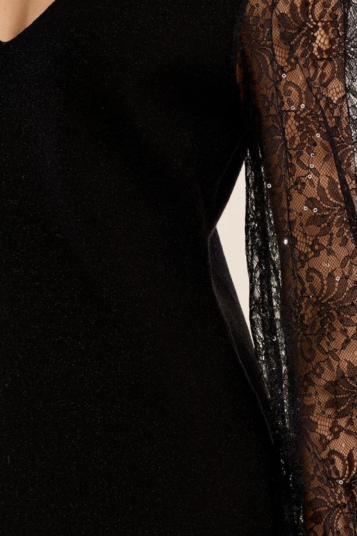 Lace sleeve dress