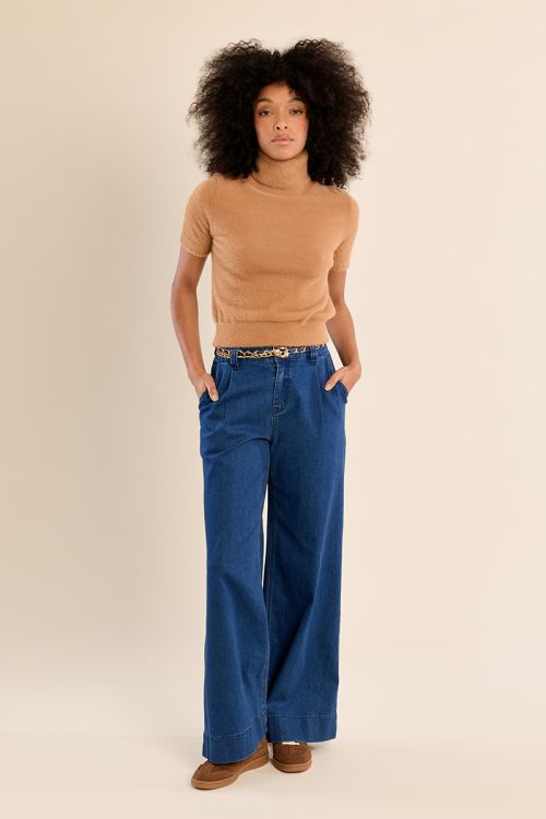 Pull duveteux, sans manches