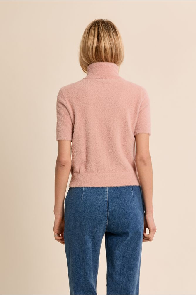 Jersey de manga corta cuello alto
