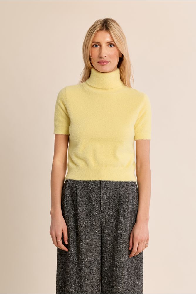 Jersey de manga corta cuello alto