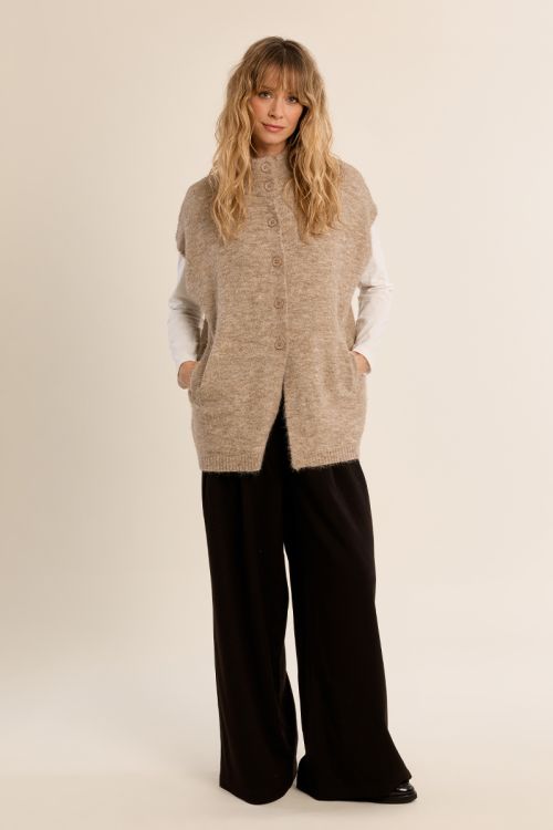 Gilet sans manches, col montant