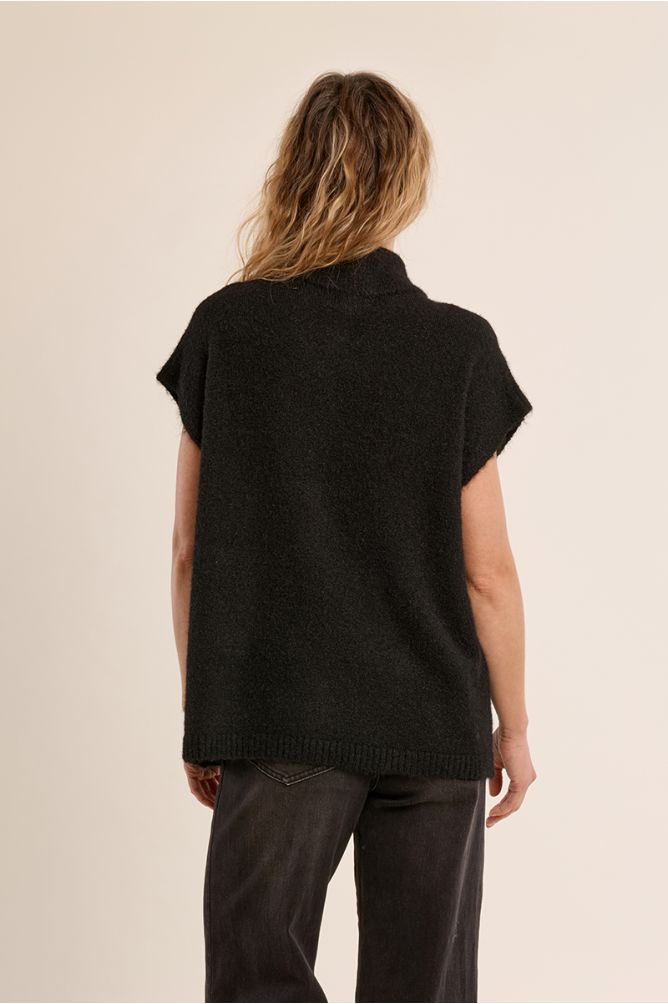Gilet sans manches, col montant