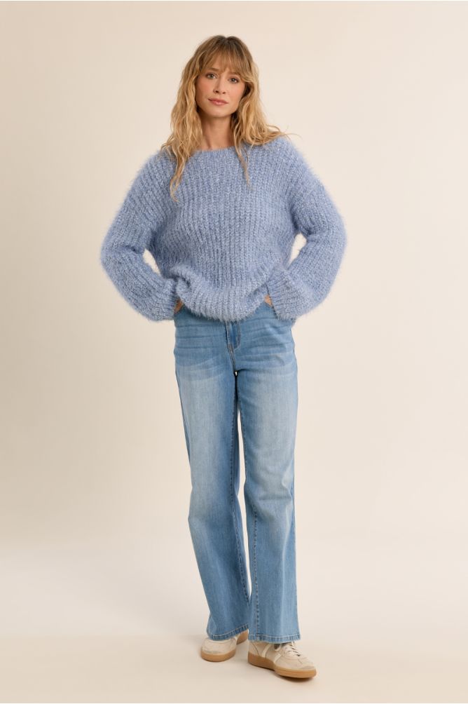 Plain knit sweater