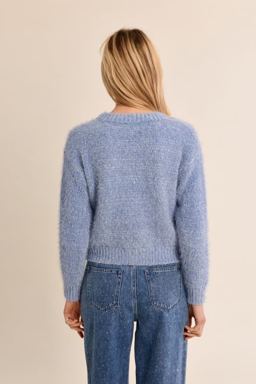 Cardigan crop en maille unie